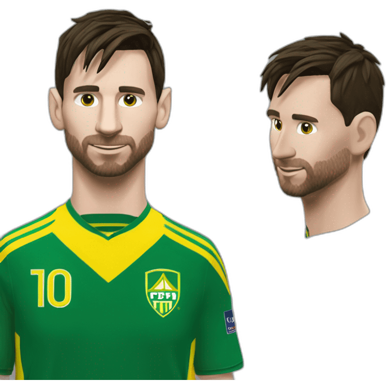 lionel messi porte le maillot du fc nantes emoji