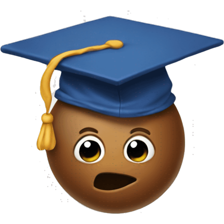 poop emoji with gradution hat emoji