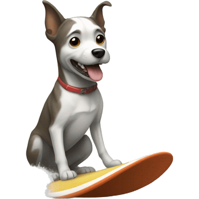 chien qui fait du surf emoji