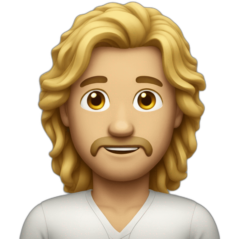 Man with long hairs emoji