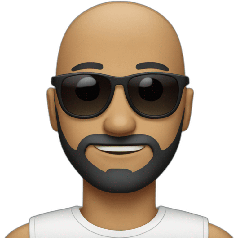 bald guy with beard and sunglasses emoji