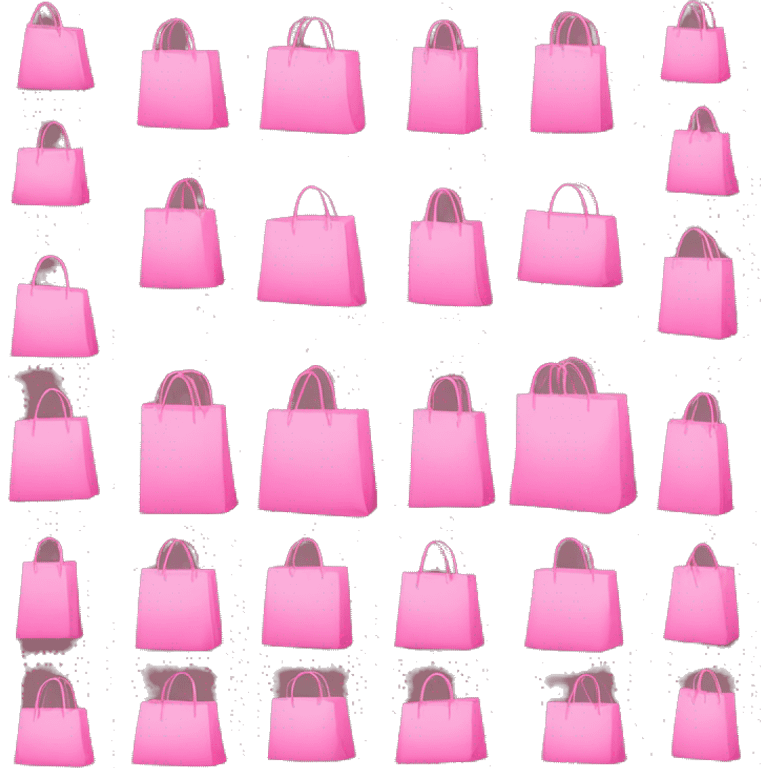 Pink shopping bags with small pink bows emoji