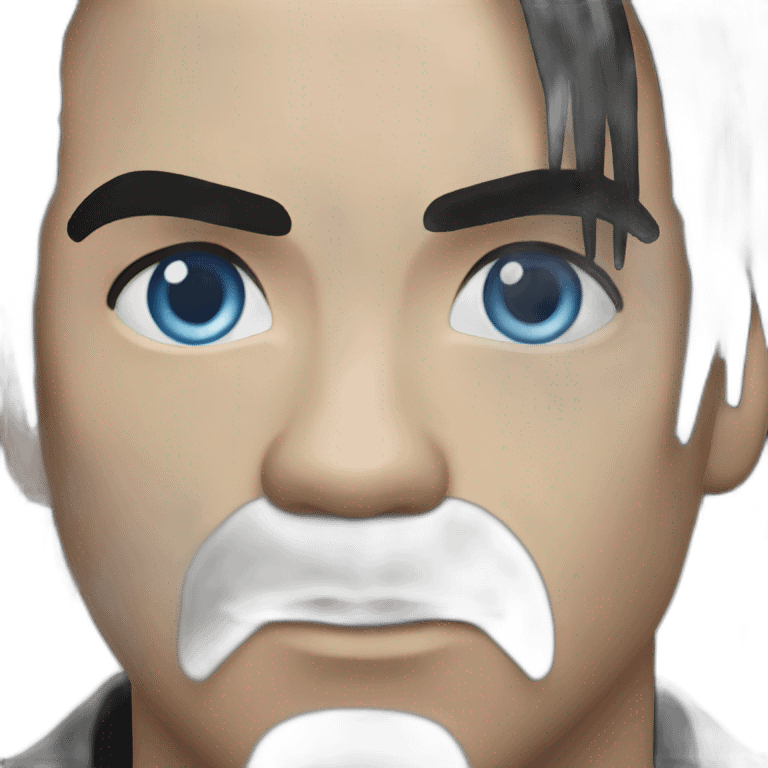 Till Lindemann with blue eyes black hair emoji