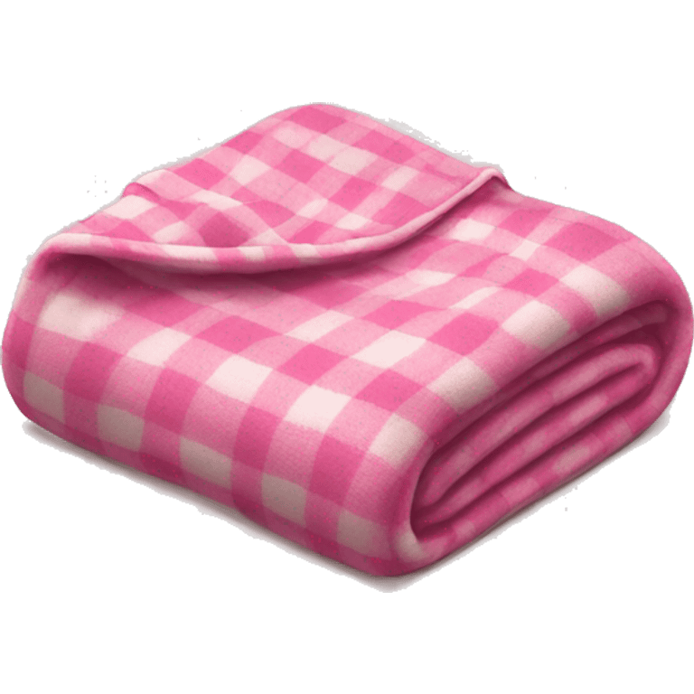 pink flannel folded blanket  emoji