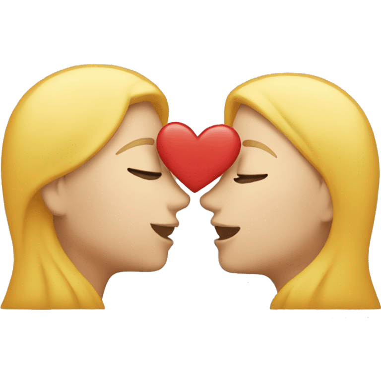 Lesbian kissing emoji