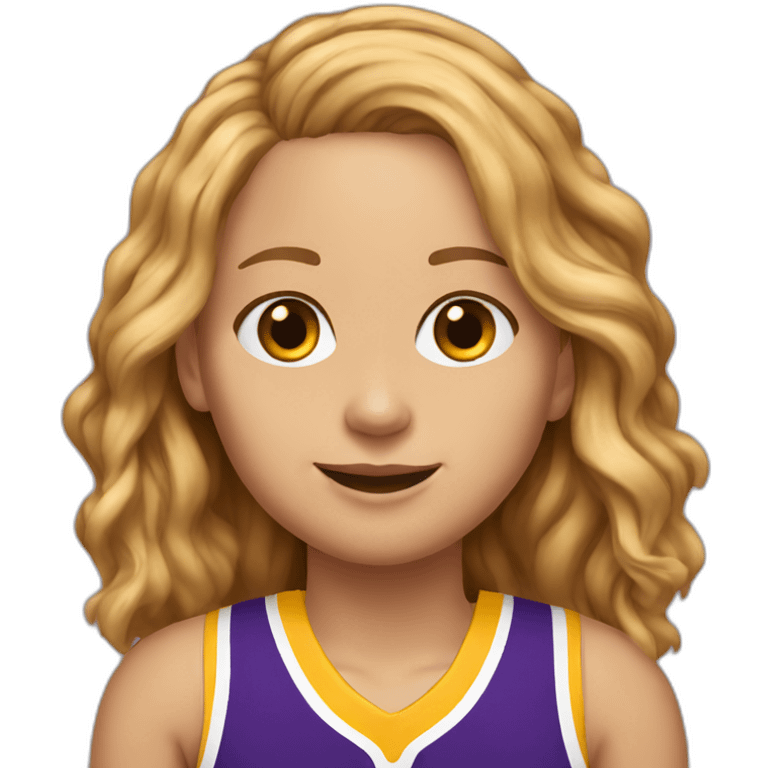 jennifer lawrence wearing lakers jersey emoji