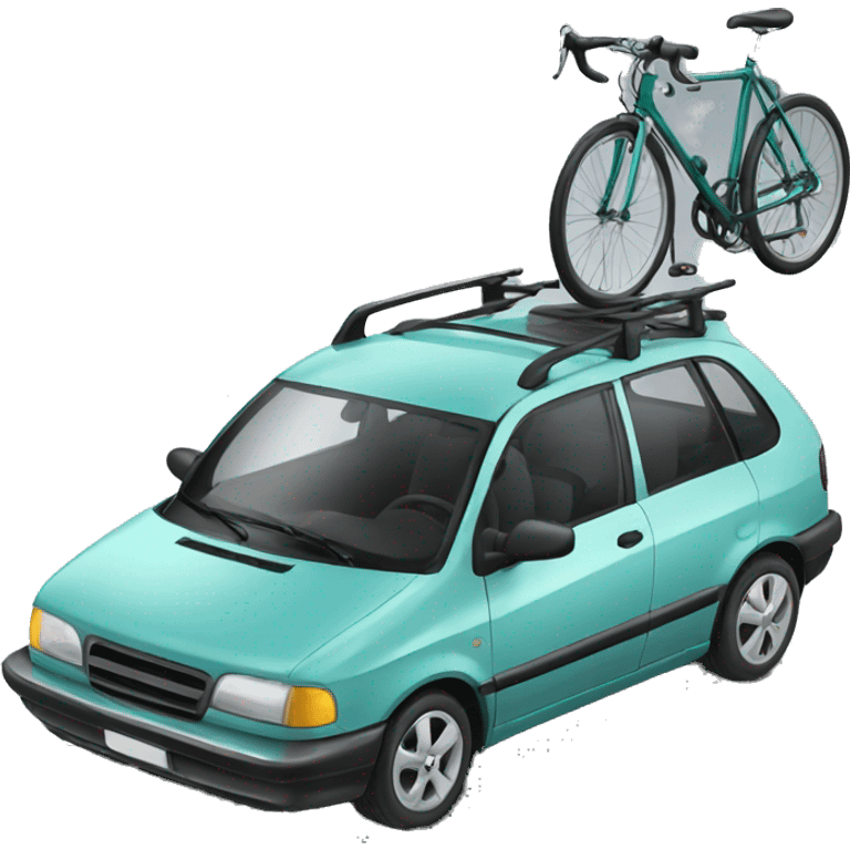 A car with bike emoji