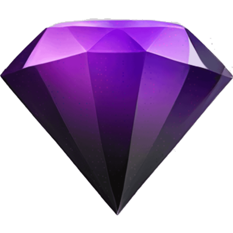 Black and purple ombré diamond jewel emoji