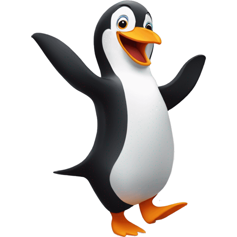 Dancing penguin emoji