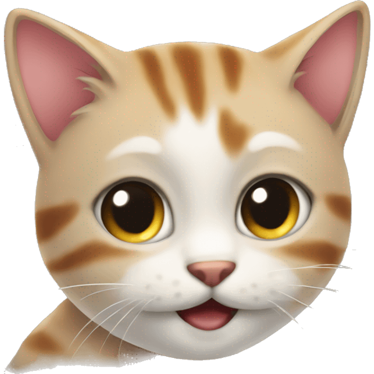 a cat flirting emoji