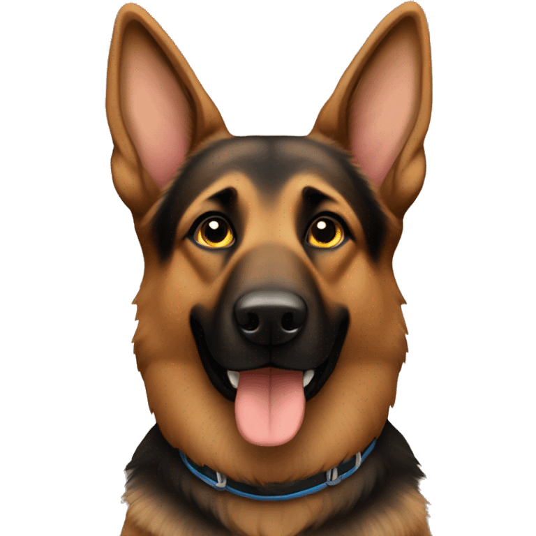 solid brown german shepherd  emoji