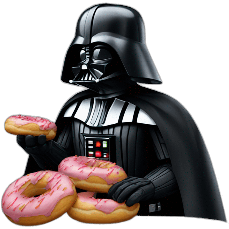 darth vader eating donnuts emoji