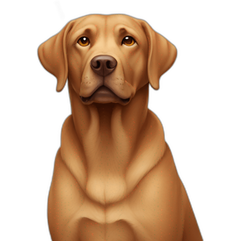 Labrador red Brown Smoking cigarette emoji