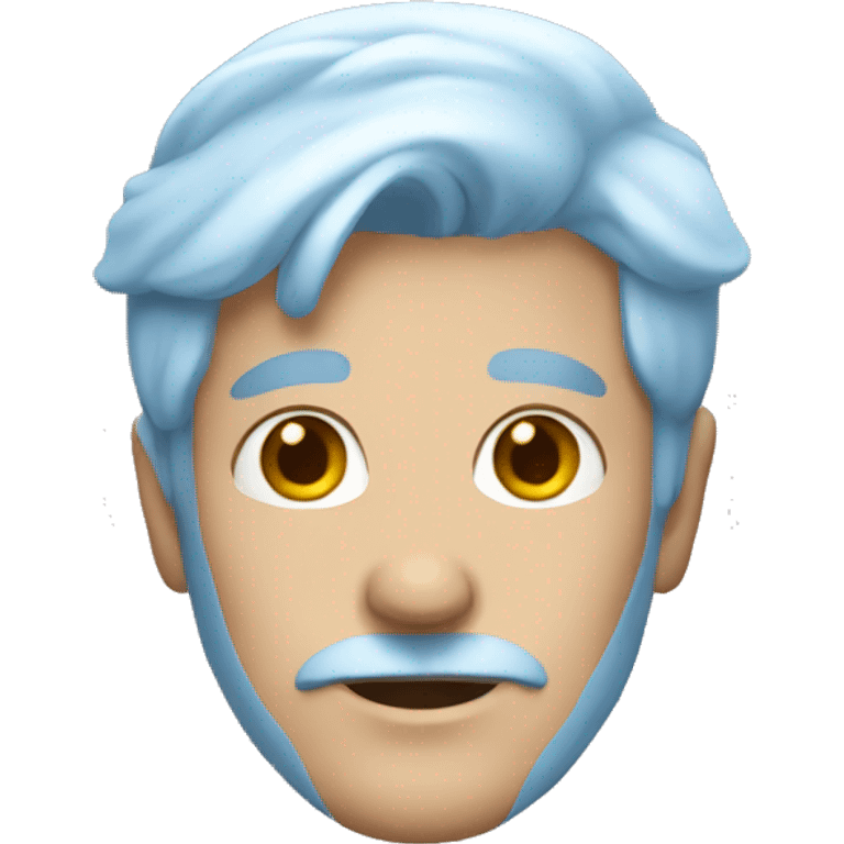 man with pale blue hair emoji