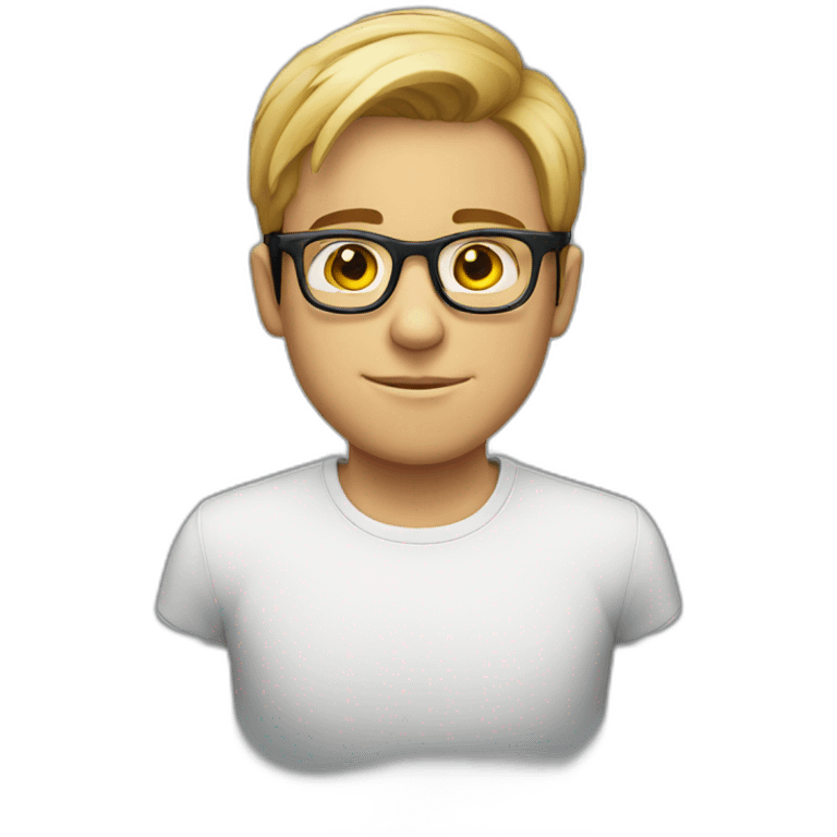 nerdy white boyfriend with glasses emoji