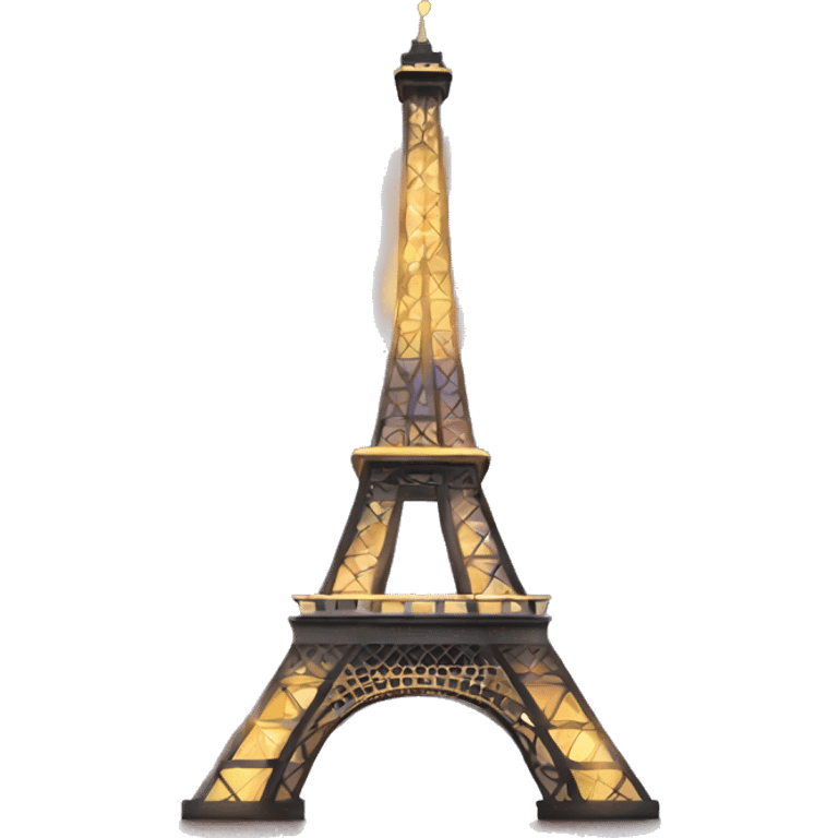 Eiffel tower sparking at night emoji