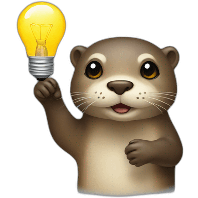 otter with ligthbulb above head emoji