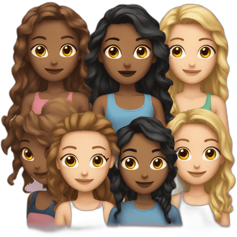 6 girls emoji