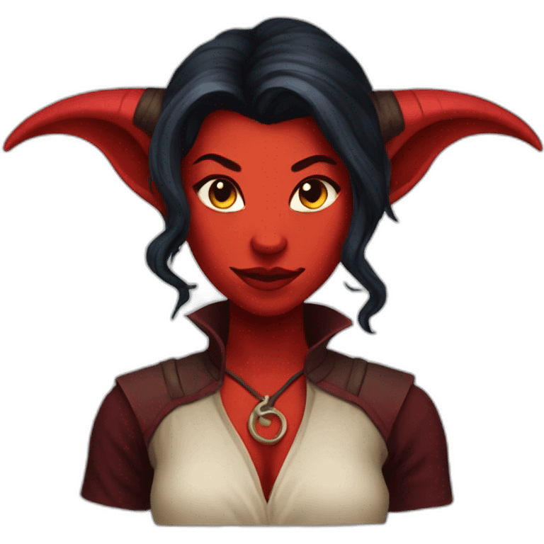 red female tiefling emoji