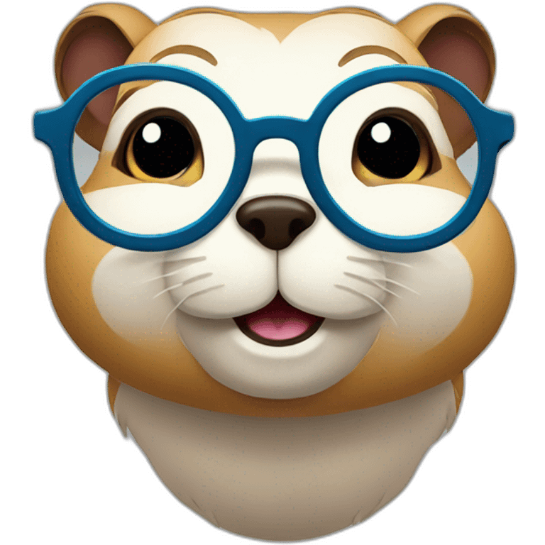 happy gopher with glasses emoji