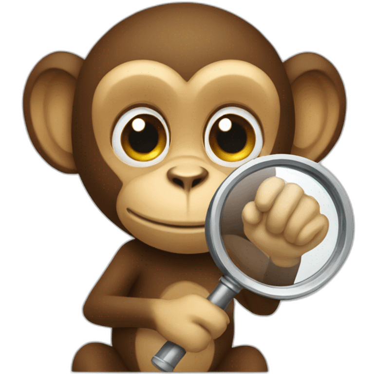 monkey magnifying glass emoji