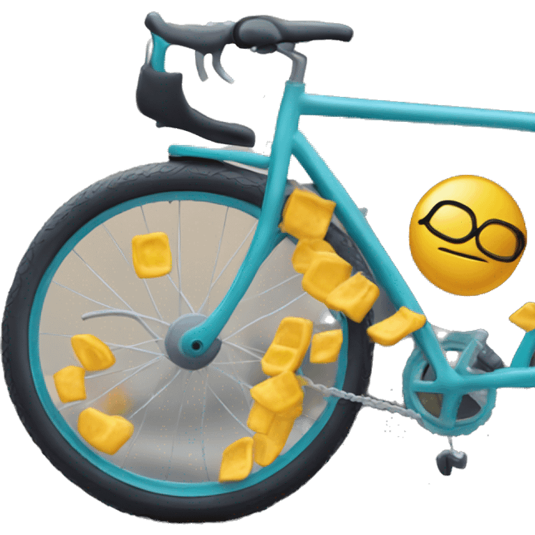 Macro sur un vélo emoji