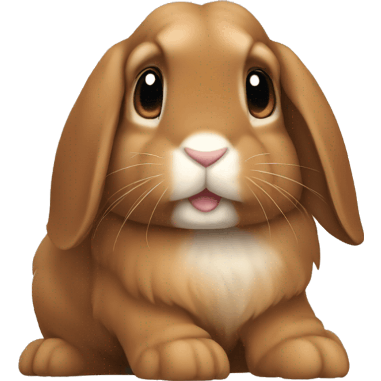 Brown lop rabbit emoji