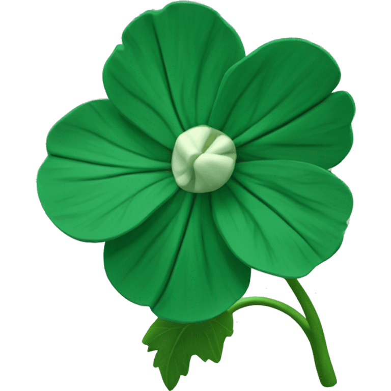 Dark Green coloured Mallow flower. emoji