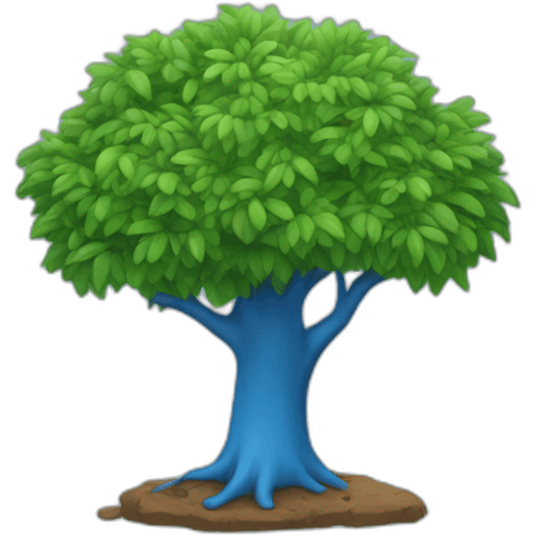 Un arbre bleu emoji