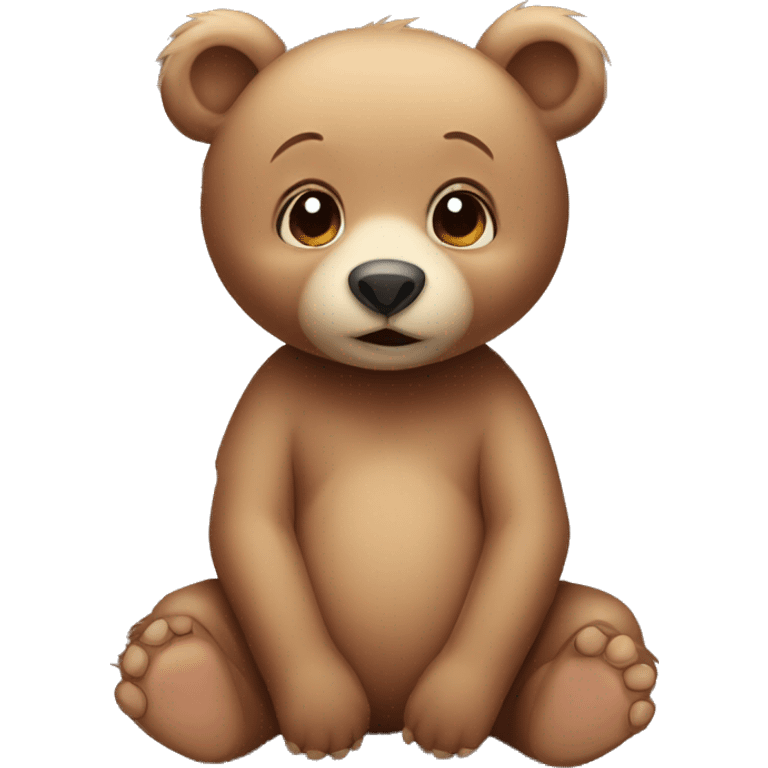 shy baby bear emoji