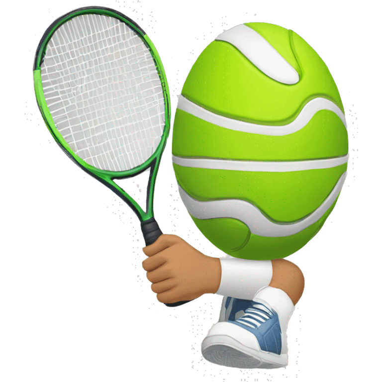 lanzar pelota de tenis con la mano emoji