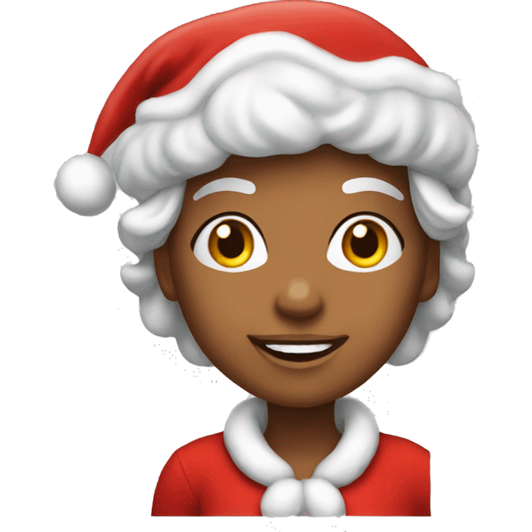 Mrs claus is running emoji