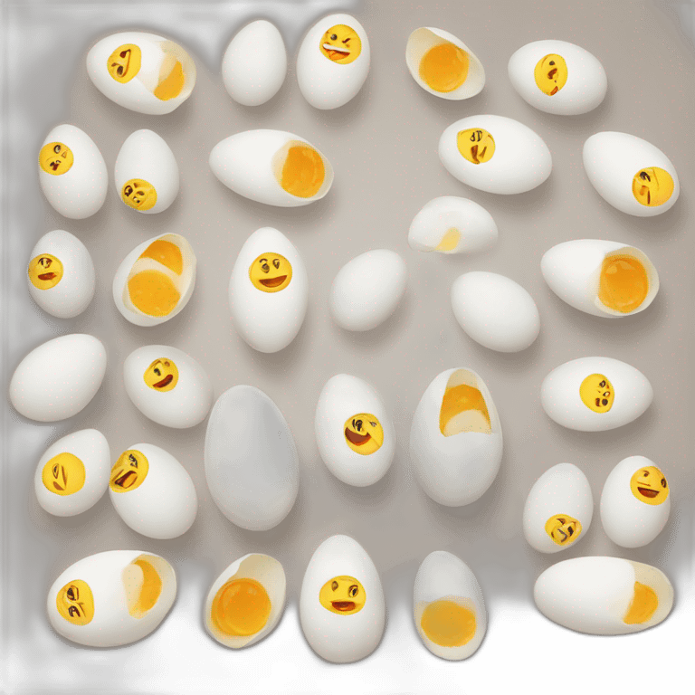 6 hard boiled eggs emoji