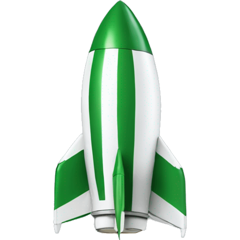 green and white rocket emoji