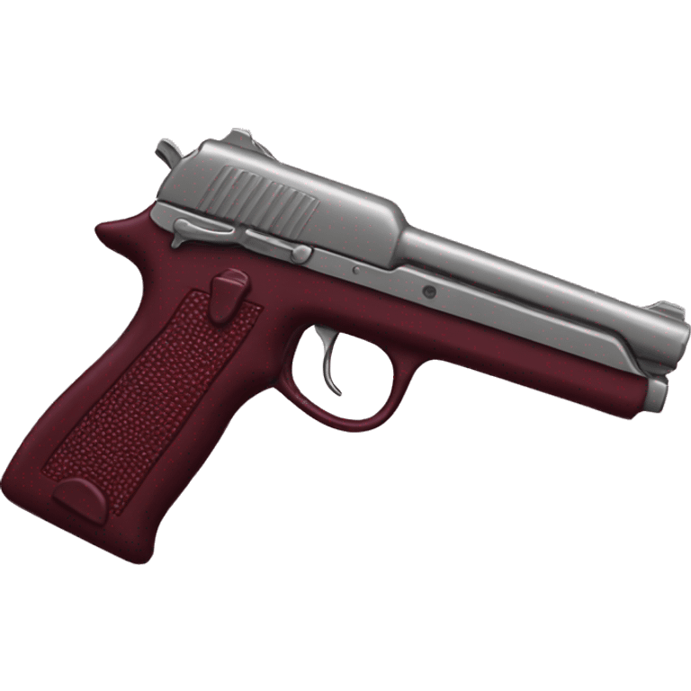 fancy burgundy gun emoji