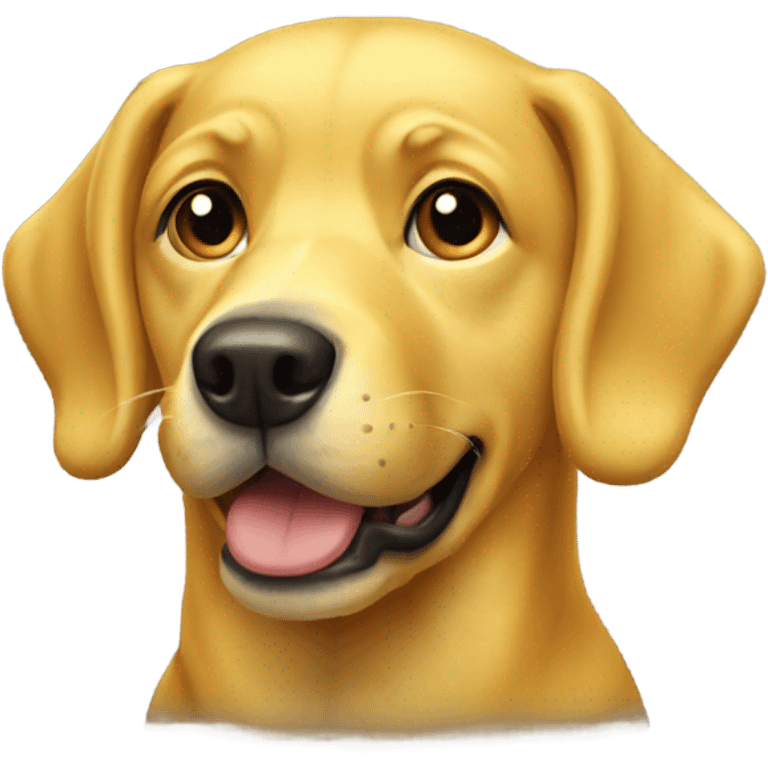 Yellow dog emoji