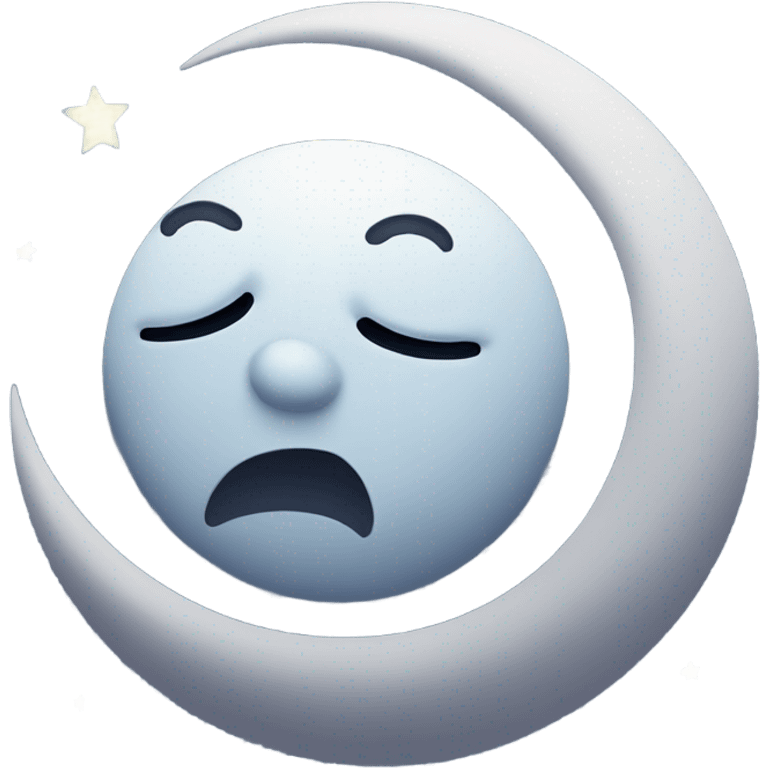 A tired moon emoji