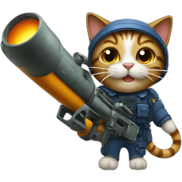 cat with bazooka emoji