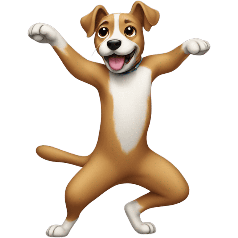 Dog dancing emoji