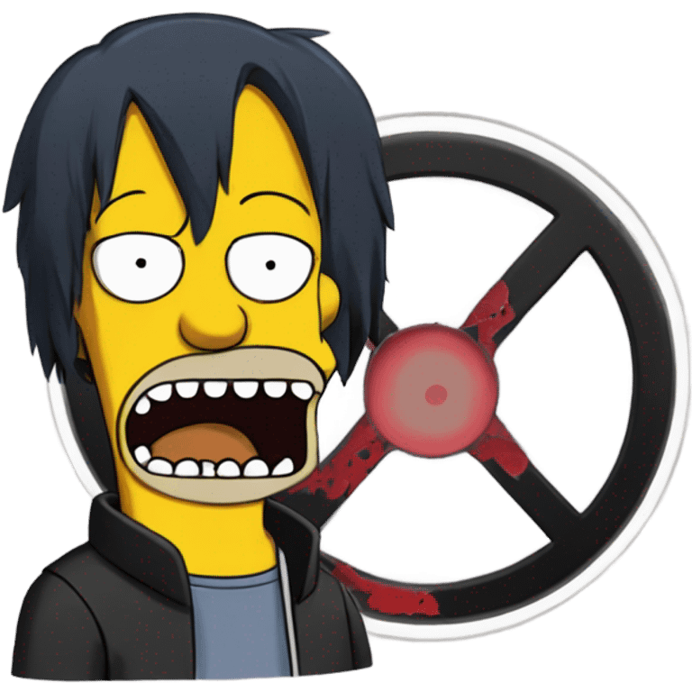 homer simpson with sasuke sharingan emoji