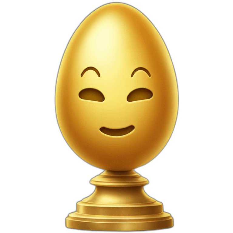 smiling golden egg on a pedestal emoji