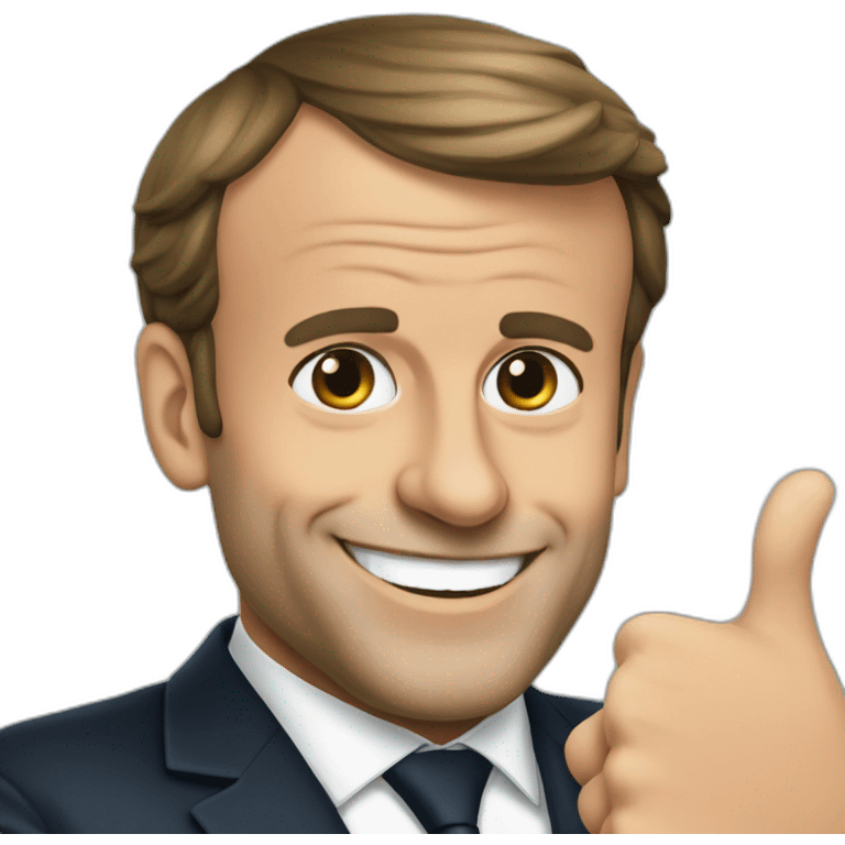 emmanuel macron thumb up emoji