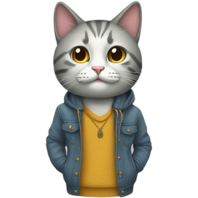 The cat in the clothes emoji