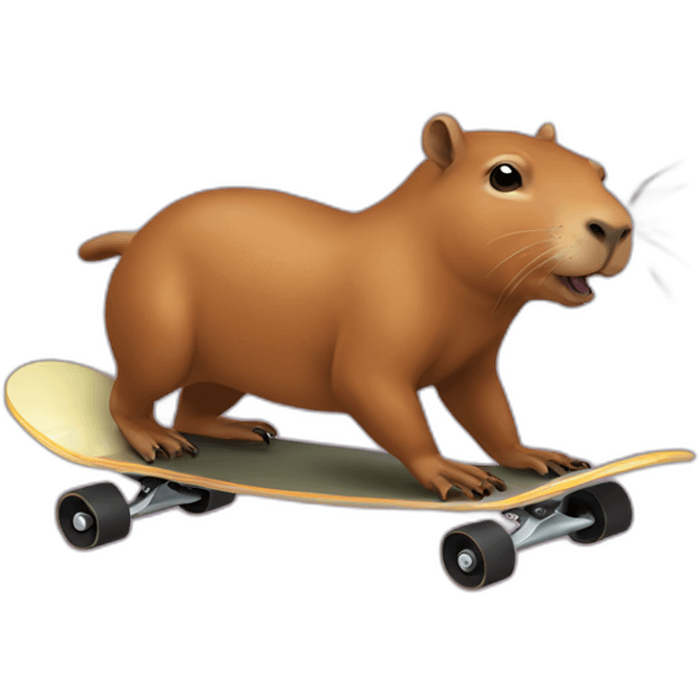 capibara riding skateboard emoji