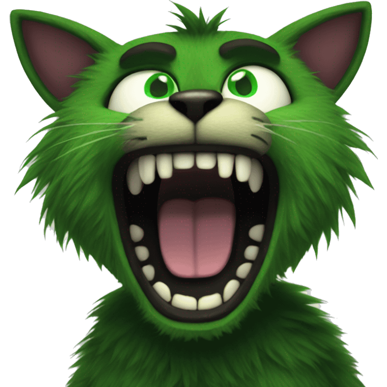 green furry fnaf screaming cat emoji