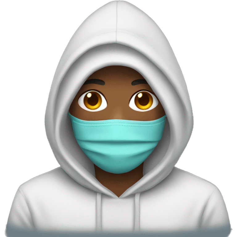 hood with face mask  emoji