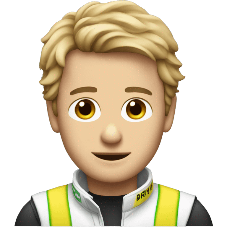 F1 driver with a dog emoji