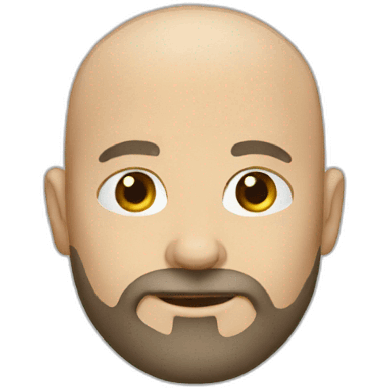 Bald white man with beard emoji