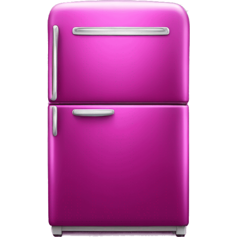 Realistic metallic fuschia fridge isolated.  emoji