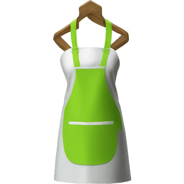 Realistic lime green kitchen apron. emoji